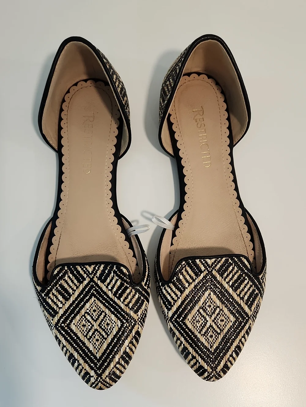 Restricted Women's Aztec Print D'Orsay Flats Size 10 - Picture 1 of 6